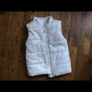 White Sequin Vest